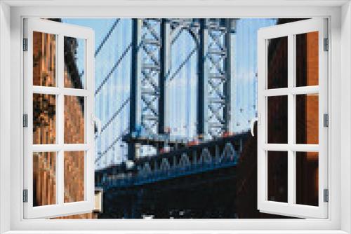 Fototapeta Naklejka Na Ścianę Okno 3D - city bridge city, Brooklyn Bridge, New york, USA