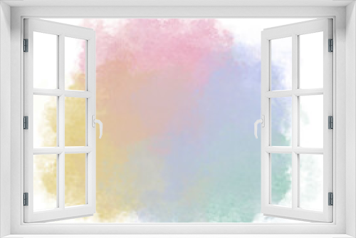 Fototapeta Naklejka Na Ścianę Okno 3D - pastel watercolor stain paint