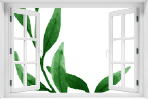 Fototapeta Naklejka Na Ścianę Okno 3D - Leaves Watercolor Illustration