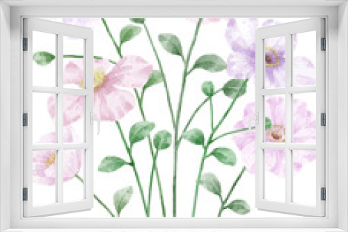 Fototapeta Naklejka Na Ścianę Okno 3D - Watercolor Flower Bouquet