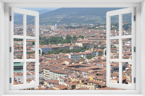 Fototapeta Naklejka Na Ścianę Okno 3D - Aerial view of Florence