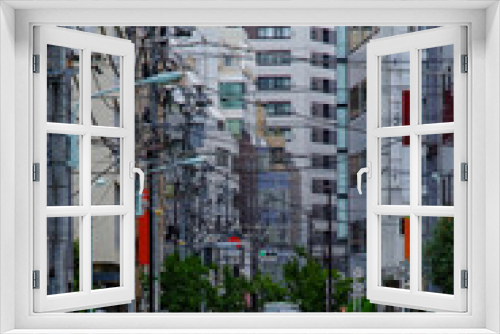 Fototapeta Naklejka Na Ścianę Okno 3D - 東京都中央区小伝馬町の街並