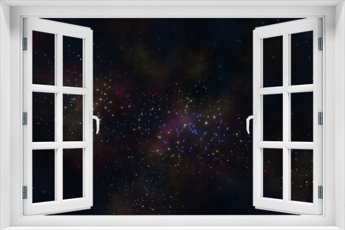 Fototapeta Naklejka Na Ścianę Okno 3D - Nebula background. Galaxy in the universe. 3d rendering.	