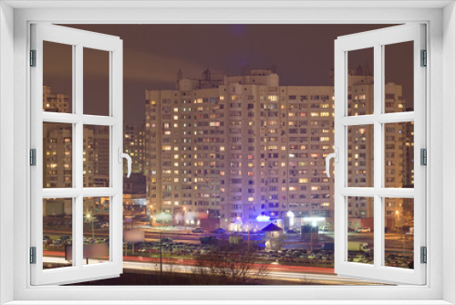 Fototapeta Naklejka Na Ścianę Okno 3D - Kyiv night panorama