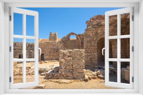Fototapeta Naklejka Na Ścianę Okno 3D - The Acropolis of Lindos, historical architecture in Rhodes island, Greece, Europe.