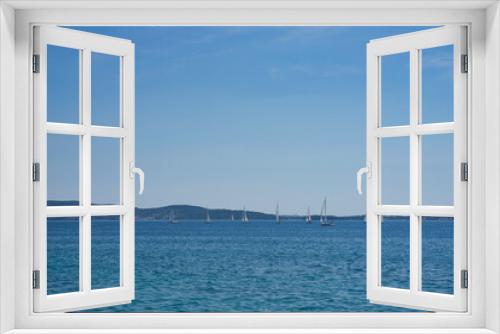 Fototapeta Naklejka Na Ścianę Okno 3D - Segelboote im Meer