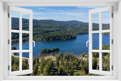 Fototapeta Naklejka Na Ścianę Okno 3D - Sognsvann See Panorama