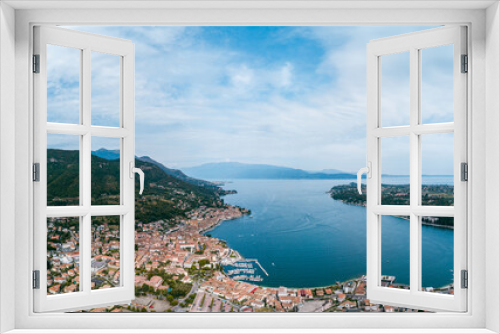 Fototapeta Naklejka Na Ścianę Okno 3D - Italy, August 2022: panoramic view of Salò on Lake Garda in the province of Brescia, Lombardy
