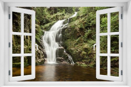 Fototapeta Naklejka Na Ścianę Okno 3D - Wodospad Szklarki