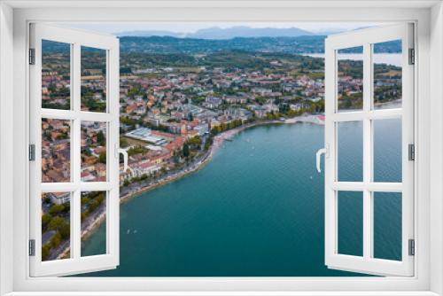 Fototapeta Naklejka Na Ścianę Okno 3D - Italy, August 2022: panoramic view of Desenzano del Garda in the province of Brescia Lombardy
