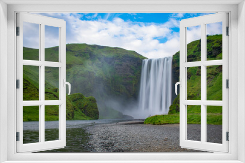 Fototapeta Naklejka Na Ścianę Okno 3D - Skogafoss Waterfall