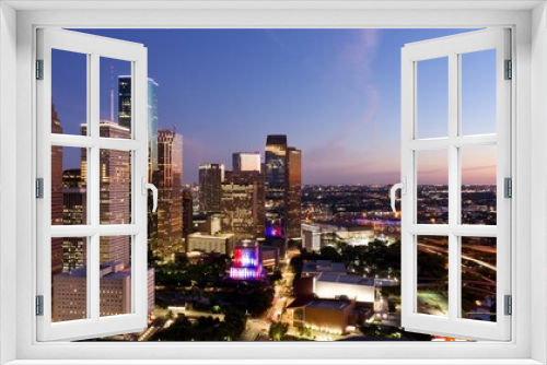 Fototapeta Naklejka Na Ścianę Okno 3D - Houston Night