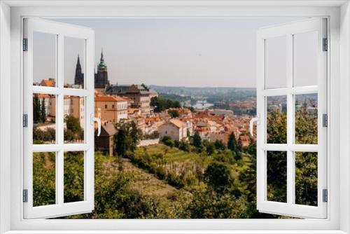 Fototapeta Naklejka Na Ścianę Okno 3D - panorama prague castle