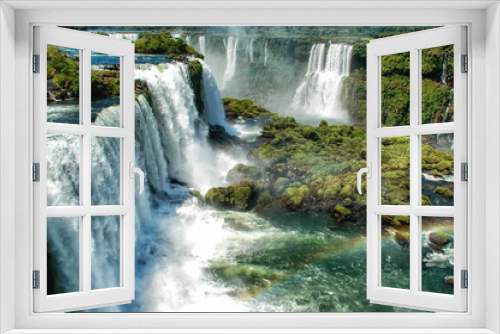 Fototapeta Naklejka Na Ścianę Okno 3D - Iguazu falls, 7 wonder of the world in - Argentina