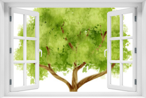 Fototapeta Naklejka Na Ścianę Okno 3D - Tree watercolor illustration for Decorative Element