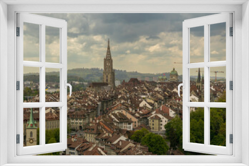 Fototapeta Naklejka Na Ścianę Okno 3D - Aerial view of Bern Switzerland