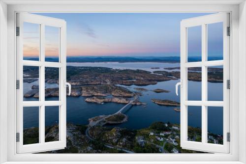 Fototapeta Naklejka Na Ścianę Okno 3D - Aerial summer beautiful view of Turoy near Bergen, Norway