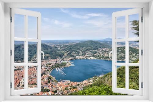 Fototapeta Naklejka Na Ścianę Okno 3D - Aerial and panorama views of Lake Como, Italy