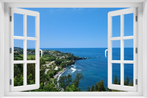 Fototapeta Naklejka Na Ścianę Okno 3D - Panorama sur la plage de Grand Anse