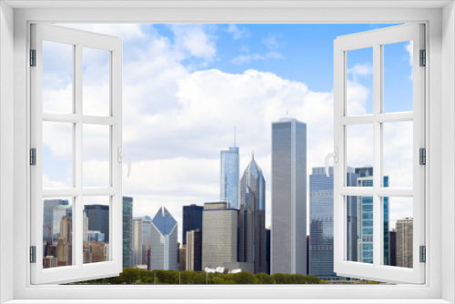 Fototapeta Naklejka Na Ścianę Okno 3D - Chicago Skyline