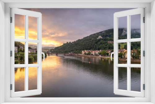 Fototapeta Naklejka Na Ścianę Okno 3D - Heidelberg city panorama at sunrise, Baden-Wuerttemberg, Germany