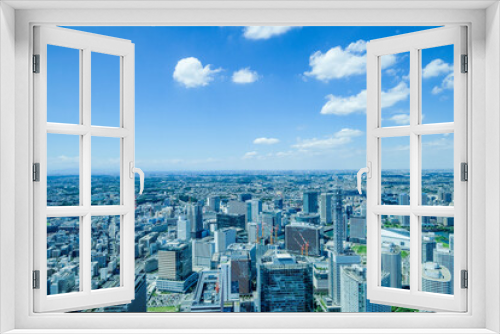 Fototapeta Naklejka Na Ścianę Okno 3D - 神奈川県横浜市みなとみらいランドマークタワーの展望台からの都市風景