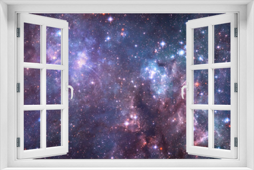 Fototapeta Naklejka Na Ścianę Okno 3D - Space landscape with stars. Galaxy and nebula. Bright cosmos. Abstract astronomy background. Elements of this image furnished by NASA