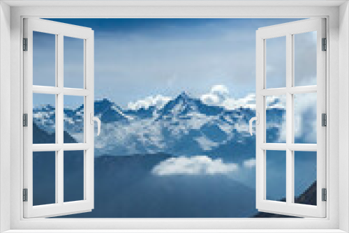 Fototapeta Naklejka Na Ścianę Okno 3D - montagne nuage paysage