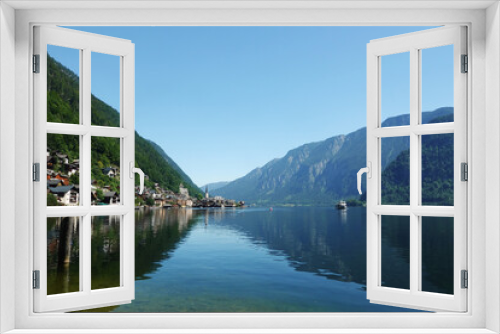 Fototapeta Naklejka Na Ścianę Okno 3D - Hallstaetter lake in Upper Austria, the Austrian Alps