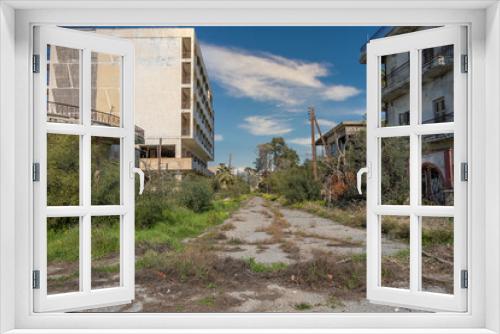 Fototapeta Naklejka Na Ścianę Okno 3D - The abandoned city, ghost town, Varosha in Famagusta, North Cyprus. The local name is 