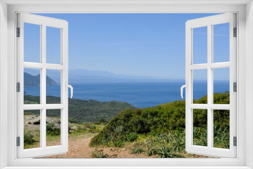 Fototapeta Naklejka Na Ścianę Okno 3D - Blick auf das Ligurisches Meer