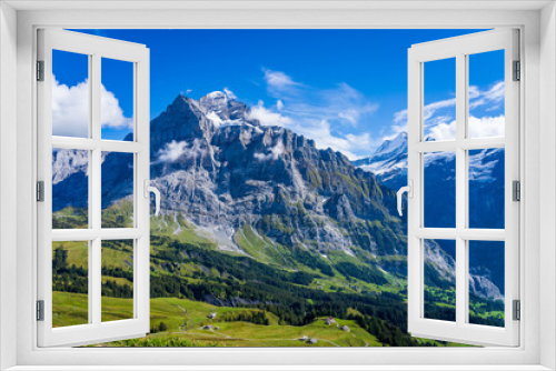 Fototapeta Naklejka Na Ścianę Okno 3D - Wetterhorn Berglandschaft