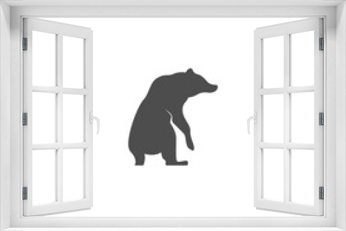 Fototapeta Naklejka Na Ścianę Okno 3D - Bear icon logo design illustration