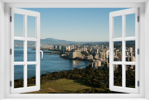 Fototapeta Naklejka Na Ścianę Okno 3D - City Skyline