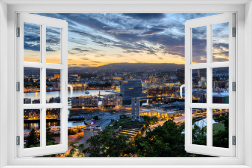Fototapeta Naklejka Na Ścianę Okno 3D - Oslo in Norway after a beautiful sunset
