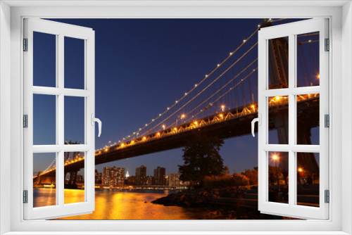 Fototapeta Naklejka Na Ścianę Okno 3D - Manhattan bridge, New York City, USA