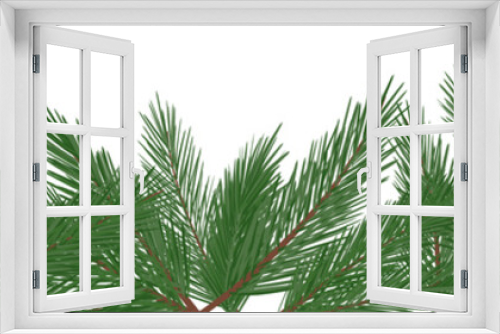 Fototapeta Naklejka Na Ścianę Okno 3D - Christmas Tree Border Branch