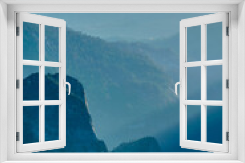 Fototapeta Naklejka Na Ścianę Okno 3D - misty mountain landscape yosemite 