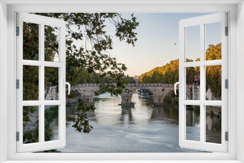 Fototapeta Naklejka Na Ścianę Okno 3D - Tiber River Life