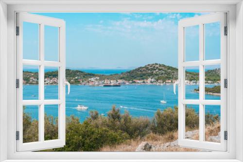 Fototapeta Naklejka Na Ścianę Okno 3D - Beautiful view of the Adriatic sea with islands. Murter, Croatia