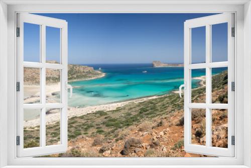 Fototapeta Naklejka Na Ścianę Okno 3D - Panorama of Balos Beach on Crete, breathtaking landscape of the sea