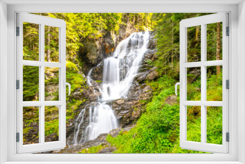 Fototapeta Naklejka Na Ścianę Okno 3D - Riesach waterfall in Untertal Valley