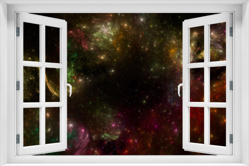 Fototapeta Naklejka Na Ścianę Okno 3D - Dreamland background . Starry outer space background texture . Colorful Starry Night Sky Outer Space background. 3D illustration
