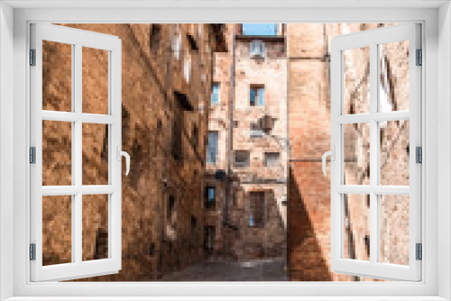 Fototapeta Naklejka Na Ścianę Okno 3D - Beautiful view of Siena in Tuscany. Siena Palio day.