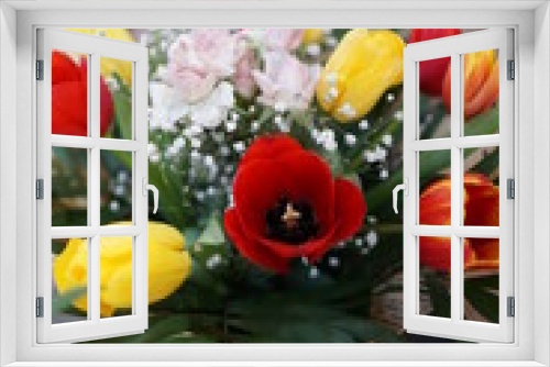 Fototapeta Naklejka Na Ścianę Okno 3D - bouquet of tulips