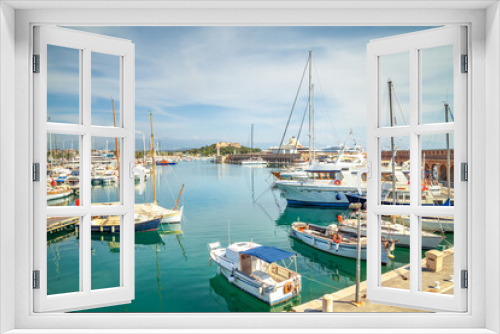 Fototapeta Naklejka Na Ścianę Okno 3D - Yachthafen, Antibes, Côte d'Azur, Frankreich 