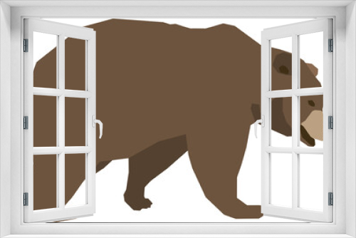 Fototapeta Naklejka Na Ścianę Okno 3D - Bear animal flat vector design isolated