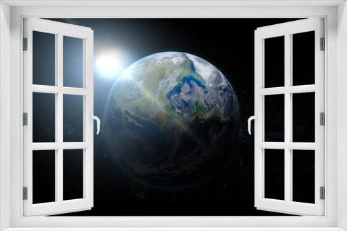 Fototapeta Naklejka Na Ścianę Okno 3D - Planet Earth on space background. Elements of this image furnished by NASA.