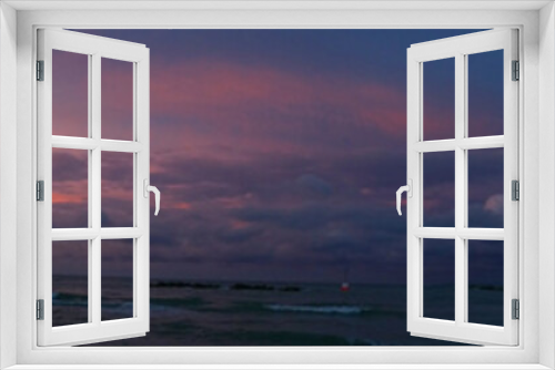 Fototapeta Naklejka Na Ścianę Okno 3D - Tramonto in spiaggia