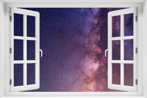 Fototapeta Naklejka Na Ścianę Okno 3D - Beautiful close-up milky way galaxy. Deep space, astronomical background. 